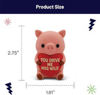 Sweethearts Figurine – Miniature Home Accent, Small Tabletop Ornament for Shelf, Desk, or Living Room Décor – Pig