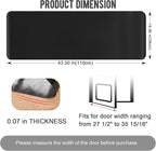 Uross Carpet Protector for Pets -3.6FT Black Round Corner Plastic Under Door Cat Carpet Protector for Doorway, Anti Cat Scratch Carpet Protector Mat, Stop Cats from Scratching
