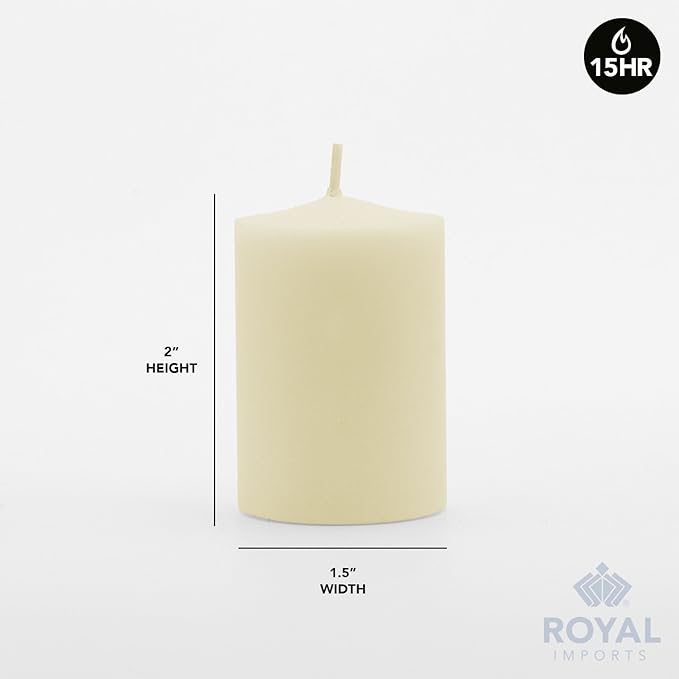 Royal Imports Votive Candle, Unscented Wax for Wedding, Birthday, Party, Spa, Holiday & Home Decoration (36, Ivory, 15 Hour)