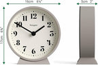 NEWGATE® Theatre Mantel Clock | Modern Classic Round Design | Stone | Contemporary Style for Desk, Table, Shelf or Bedside