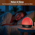 Wake Up Light Sunrise Alarm Clock for Heavy Sleepers, All-in-One Smart Bedside Device with Bluetooth Speaker, FM Radio, Dual Alarm & Sleep Aid Night Light, Best Gift for Adults & Kids
