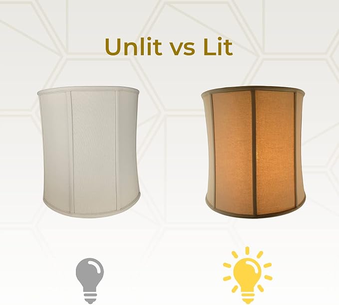 Royal Designs, Inc. BSO-719-16LNBG Drum Basic Lamp Shade, 15 x 16 x 16, Linen Beige
