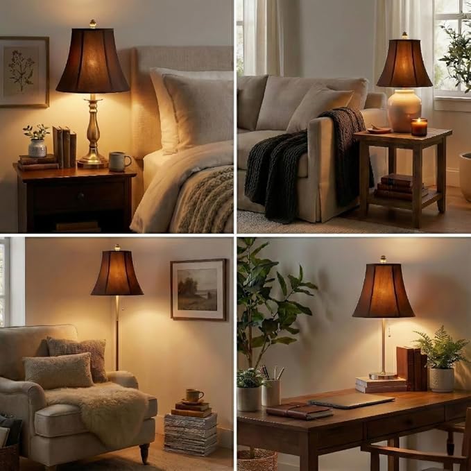 Royal Designs, Inc. BSO-704-12BR True Bell Basic Lamp Shade, 6.5 x 12 x 10.5, Brown