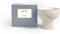 Blueme Happiness Candle | Yuzu & Ginger | 2 Wick - Refillable Wellness Candle with Essential Oils, Hand Finished & Poured Soy Wax Blend Ceramic Vessel, Natural Cotton Wicks | Medium 12 oz