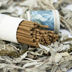 Seedlink White Sage Incense Sticks (50g, Approx. 50 Sticks) for Cleansing Negative Energy | Pure & Natural Aromatherapy Incense for Meditation, Yoga, and Spiritual Purification (60)