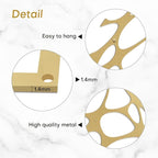 SIGNLEADER Metal Wall Art Decor Abstract Circle Minimalist Modern Abstract Wall Sculpture Hangings Home Decoration for Living Room, Bedroom, Bathroom, Kitchen, Outdoor - 30" Gold
