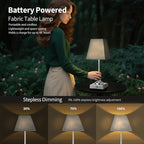 Rechargeable LED Table Lamps with Stepless Touch Control,Light Sliver Cordless Lamp for Living Room&Bedside&Patio&Shower,Small Desk Lamp(6000mAH Battery),2 Pack for Home Decor,Best Gifts for Family
