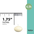 Bolsius Unscented 1.75" Floating Candles – Set of 60 Ivory Floating Candles – Cute and Elegant Burning Candles – Candles with Nice and Smooth Flame – Party Accessories