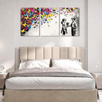 Novatique Banksy Wall Art Pop Art Wall Decor Street Art Posters Decor Graffiti Abstract Canvas Wall Art for Teen Boy and Girl Bedroom Living Room,20" x 28" x 3Pcs