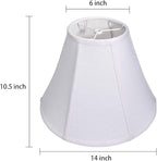 TOOTOO STAR Double White Lamp Shade Set of 2, Large Bell Lampshade for Floor Light and Table Lamp 6x14x10 inch, DIY Fabric Natural Linen Hand Crafted, Spider (White, 6x14x10 inch)