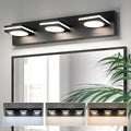 OKELI Bathroom Light Fixtures, Matte Black Vanity Light Modern LED Acrylic Lighting Fixtures, Bathroom Accessories Dimmer Lamps, 3CCT, 22-inch