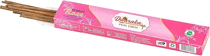 Dwaraka - Incense Sticks - Rose, 100 Sticks, All Natural, Chemical Free
