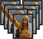 Giftgarden 8x10 Picture Frame Set of 7, Multi Photo Frames for Wall Decor or Tabletop Display, Black