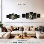 Elephant Stock Christian Prayer Canvas - 5 Panel Pictures Decor - Digital Design Canvas Print - Christian Wall Decor - 55" X 24"