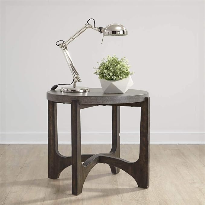 Liberty Furniture Industries Cascade End Table, W22 x D22 x H24, Dark Brown