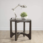 Liberty Furniture Industries Cascade End Table, W22 x D22 x H24, Dark Brown