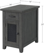 Martin Svensson Home Rustic Chairside Table, Grey