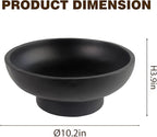 Modern Decorative Fruit Bowl for Keys Entryway Table, Holder Kitchen Countertop Minimalist Home Decor Accents Aesthetic With Pedestal,Black