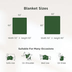 Sophia & William Throw Blanket for Couch Sofa(50x60 Inches) - Reversible Fluffy Soft Blanket, Gifts for Women, Green