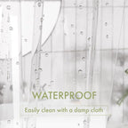 AmazerBath Clear Shower Curtain Liner, 72x78 Long Plastic Shower Curtain Liner, Waterproof PEVA Shower Liner, Cute Lightweight Shower Curtains for Bathroom with 3 Magnets and 12 Rustproof Grommets