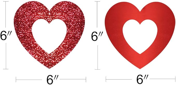 Valentine's Day Glitter Heart Swirl Hanging Decoration - Bridal Shower, Engagement, Anniversary,Wedding Party Decorations