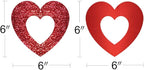 Valentine's Day Glitter Heart Swirl Hanging Decoration - Bridal Shower, Engagement, Anniversary,Wedding Party Decorations