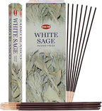 Trumiri Incense Stick Holder Bundle with Hem White Sage 20g Incense Sticks - Pack of 6 (Approx 120 Sticks)