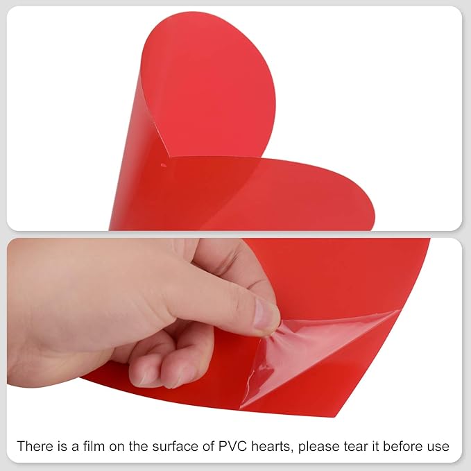 TUPARKA 25 Pcs Valentine's Lawn Decorations，Hanging Hearts for Valentine' Day Decoration Wedding and Party Supplies, Mixed Size