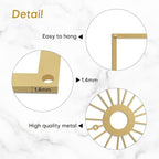SIGNLEADER Metal Wall Art Decor Geometric Semi Circle Landscape Minimalist Modern Abstract Wall Sculpture Hangings Home Decoration for Living Room, Bedroom, Bathroom, Kitchen, Outdoor - 30" Gold