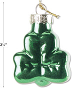 Lillian Vernon Shamrocks Blown Glass St. Patrick’s Day Ornaments - Handcrafted Hanging Tree Decorations, St. Patrick’s Day Holiday & Party Decor, Green, 12-Piece Set