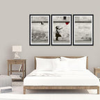 Novatique Colorful Graffiti Wall Art Banksy Canvas Wall Art Abstract Artwork Graffiti Street Print Pictures for Bedroom Living Room Office,24" x 36" x 3pcs