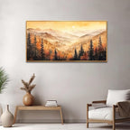 FUHAIHUA Wood Framed Canvas Wall Art For Living Room Wall Decor For Bedroom Office Wall Decoration Forest Landscape Paintings Farmhouse Pictures Artwork Room Aesthetic Home Decor 20x40 In