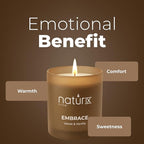 Natur IX Embrace Scented Candles for Home | Velvet & Vanilla | Natural Non Toxic Soy Candles with Essential Oils | 50 H Long Burning