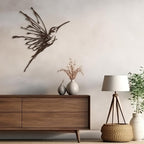 SIGNLEADER Metal Wall Art Decor Flying Bird Minimalist Modern Abstract Wall Sculpture Hangings Home Decoration for Living Room, Bedroom, Bathroom, Kitchen, Outdoor - 24" Bronze