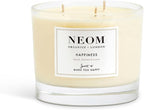 NEOM- Happiness Scented Candle, 3 Wick | Essential Oil Aromatherapy Candle | Neroli, Mimosa & Lemon | Scent to Make You Happy