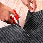 3x10Ft Commercial Indoor Outdoor Rug Grey Brush Step Entrance Floor Mat Commercial Runner Rugs with Rubber Backing for Hallways