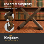KINGDOM SOLUTIONS 1-Pack Wooden Easels Wood Brown – Plate Stand – Sturdy Book Stand for Art, Pictures, Plates, Frames, and Decorative Displays
