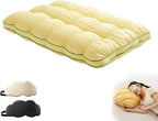 Luxury Hotel Pineapple Cloud Pillow, 3 Heights Plush Supportive Pillow for Back Side Sleepers, Machine Washable Premium Fiber Fill Decorative Throw Pillow (Yellow, Low Pillow)