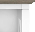 Bush Home Tall 5 Shelf Bookcase for Living Room or Home Office, Large Bookshelf, Modern Farmhouse Style, Key West Collection, Pure White and Shiplap Gray