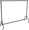 Amazon Basics Heavy Duty Rolling Garment Rack, Hanging Clothes Organizer Rail for Display and Storage, 1.82 x 1.52 m, Black