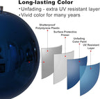 Navy Blue 8.0" Christmas Balls Ornaments - Extra Large Christmas Tree Decoration Shatterproof Hanging Shiny Balls for Birthday Holiday Wedding Decorations Set of 2pcs