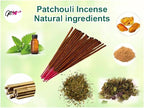 Giftbrit Patchouli Natural & Herbal Incense Sticks 100 Sticks with Incense Holder for Meditation, Yoga, Church, Relaxation, Healing and Positivity