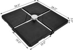 Tangkula 4PCS Patio Cantilever Offset Umbrella Base Weight Stand, 238lbs Square Shaped Sand/Water Filled Weight, 4-Piece Outdoor Umbrella Base Plate w/Heavy Duty Plastic, 38" x 38" Umbrella Base
