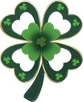YEAHOME St Patricks Day Wall Decorations, 16'' Metal Four-Leaf Clover Wall Art Decor, Lucky Saint Patricks Day Hanging Decor for Home Indoor Outdoor Garden, Yard, Kitchen, Bathroom, Bedroom