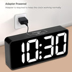 DreamSky Large Digital Alarm Clock Big Numbers for Seniors & Visually Impaired, 9 Inches Electric Clocks for Bedroom, Jumbo Display Fully Dimmable Brightness, USB Ports, Adjustable Alarm Volume
