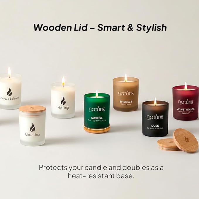 Natur IX Cleansing Scented Candles for Home | Sage & Palo Santo | Natural Non Toxic Soy Candles with Essential Oils | 50 H Long Burning | (Cleansing | Palo Santo & Sage)