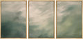 MUDECOR Framed Wall Art Print Set Soft Green Cloudscape Tranquil Abstract Nature Illustrations Modern Art Boho Decorative Colorful Chic for Living Room, Bedroom, Office - 16"x24"x3 Natural