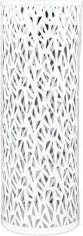 Umbrella Stand Umbrella Holder for Entryway,Umbrella Stand Rack,Metal Hollowed Freestanding Round Umbrella Holder Organizer Bin,Umbrella Rack Organizer Freestanding for Home Hotel Office(Medium-White)