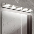 OKELI 5 Lights Bathroom Vanity Light Fixtures Brushed Nickel LED Dimmable Vanity Light Over Mirror Modern Wall Mounted Lighting Fixture, 350° Rotatable Lamp Head 36W Cold White 6000K ETL Listed