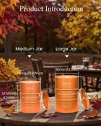 M&SENSE Cinnamon Pumpkin Scented Candles Large,Christmas Soy Candles,21.2oz 120 Hour Slow Burning,Aromatherapy Candle for Stress Relief Meditation Relaxing,Christmas Decor